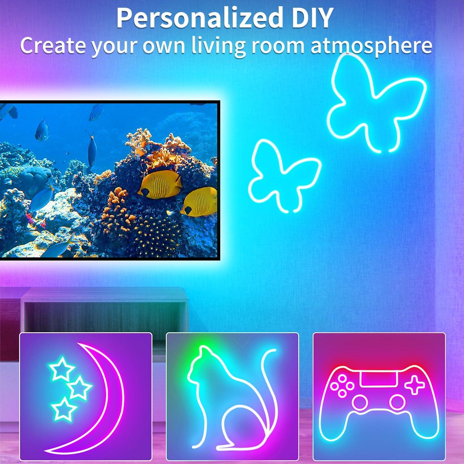 Tira LED de Neón RGB 5m Segrass DC24V Impermeable con Control Remoto