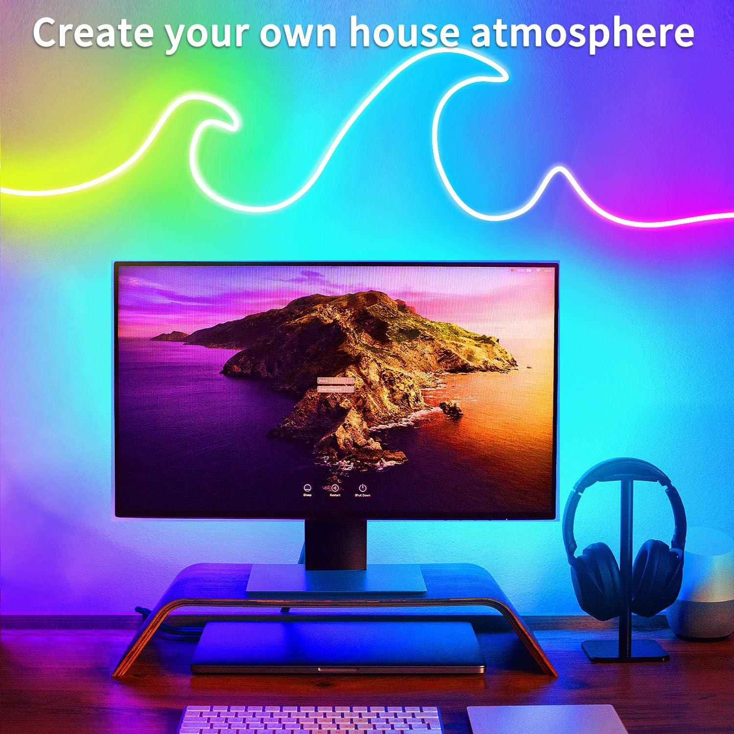 Tira LED de Neón RGB 5m Segrass DC24V Impermeable con Control Remoto