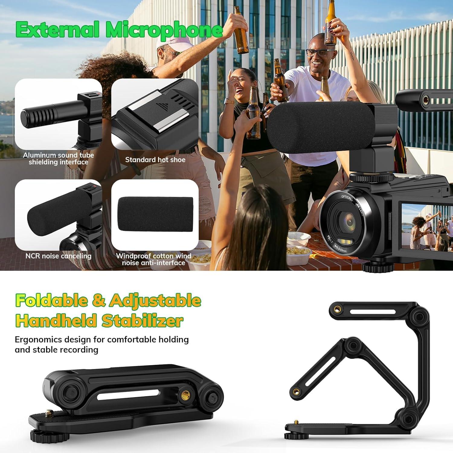 Cámara de Video 5K Kimonie DV-5K 48MP 10X Zoom WiFi