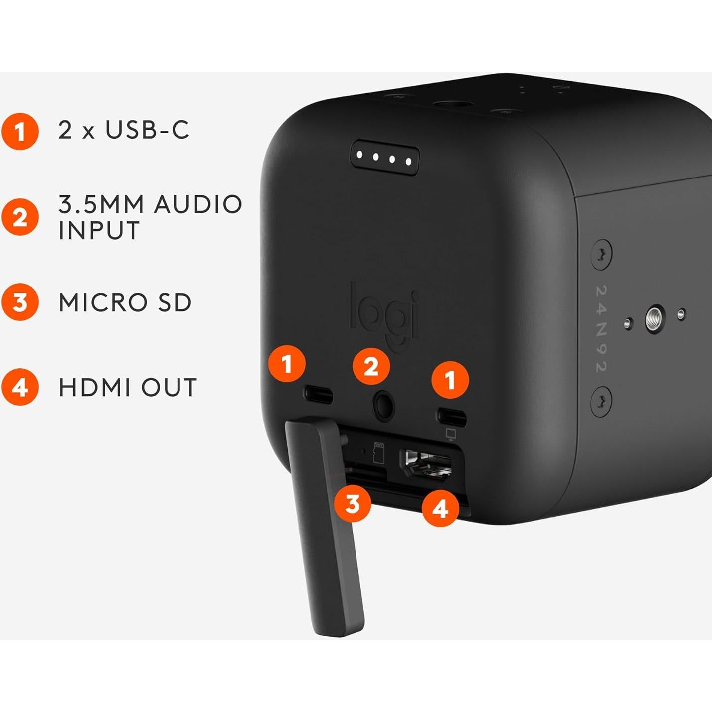 Cámara de Transmisión en Vivo Inalámbrica Logitech Mevo Core 4K