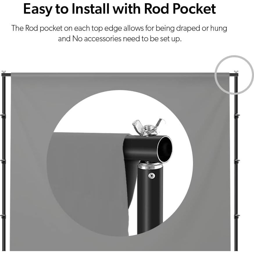 Pantalla de Fondo Gris LimoStudio 2.74x4.57m Sintética Premium