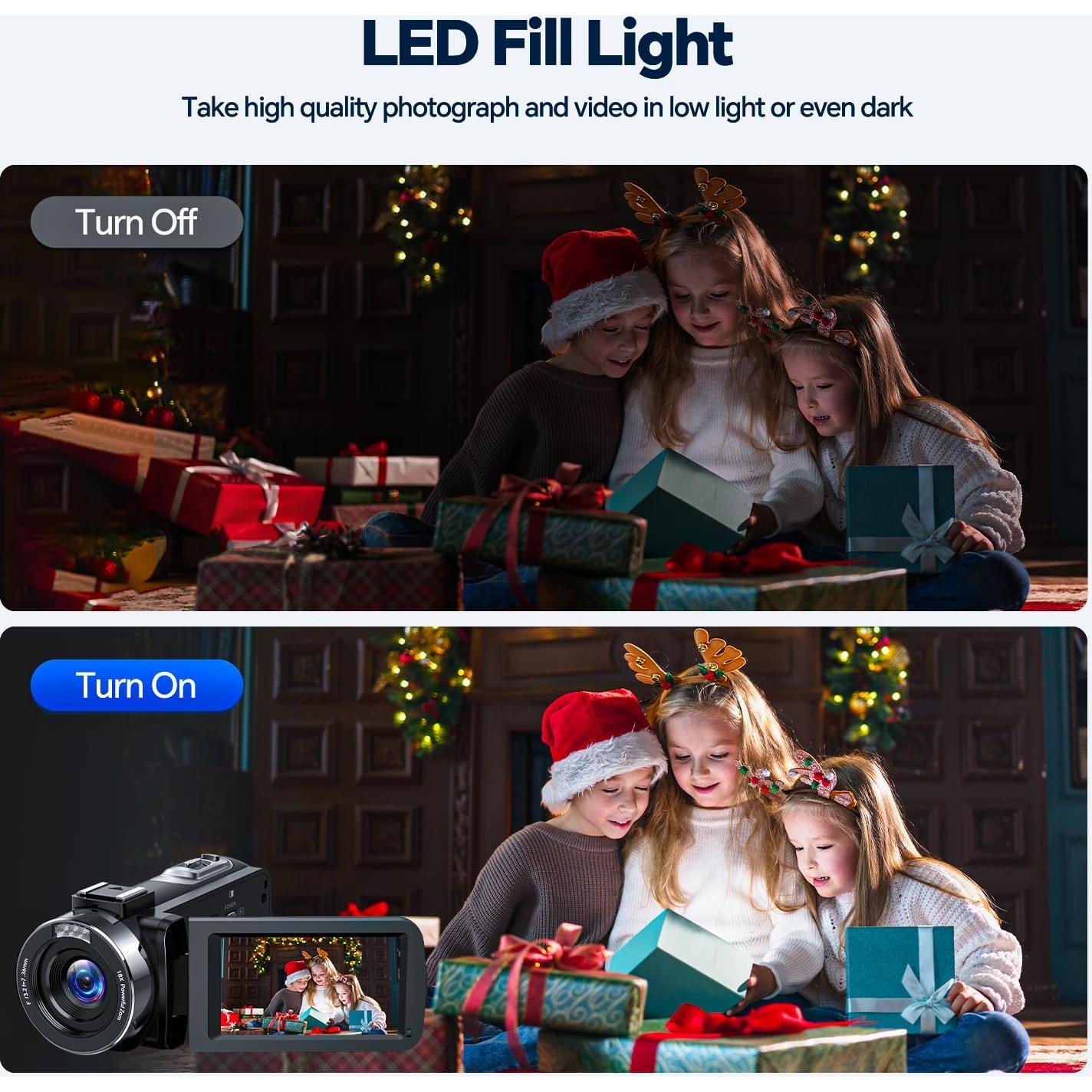 Cámara de Video 4K CAMWORLD AC13 42MP 18X Zoom con SD 32GB