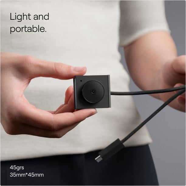 Opal Tadpole - 4K Webcam with a Clip, Built for Laptops. 4K Sensor, VisiMic Directional Microphones, Works on Mac, PC and Tablets - Black