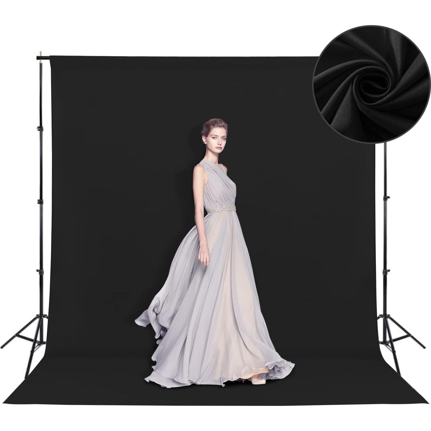 Fondo Negro para Fotografía Sugargirl 2.4x3m Alta Densidad