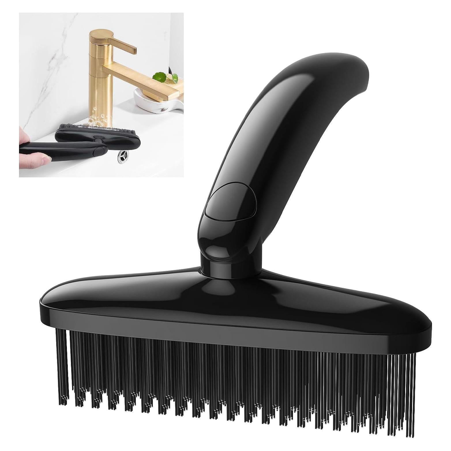 Cepillo de limpieza de hendiduras TQRR 360° negro para hogar