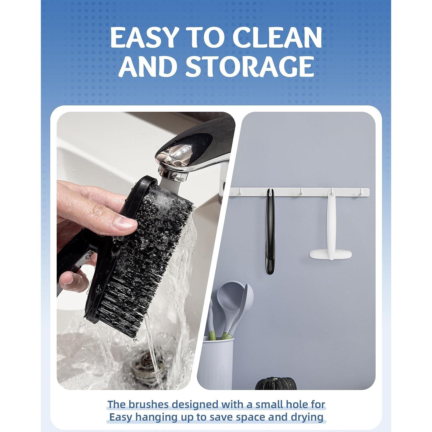 Cepillo de limpieza de hendiduras TQRR 360° negro para hogar