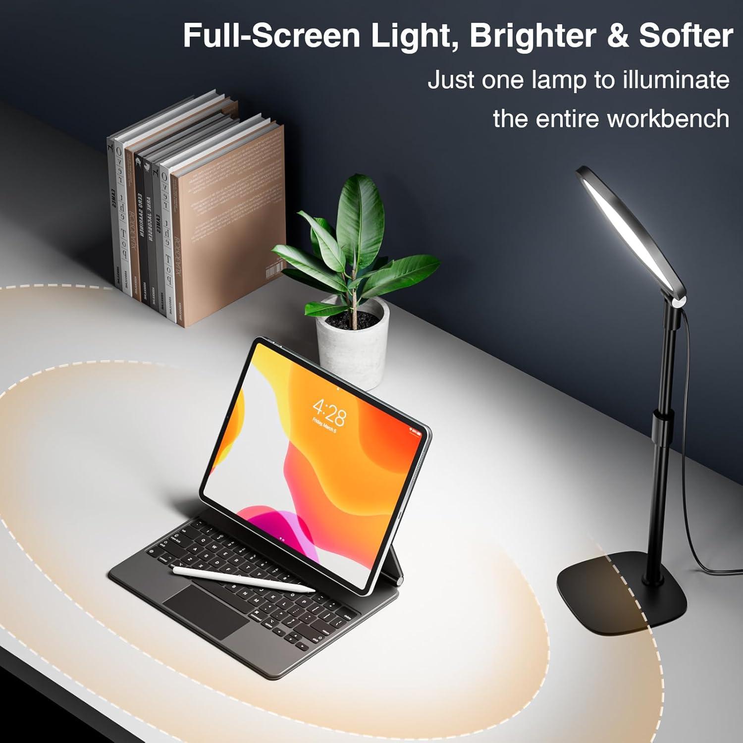 Zoom Lighting for Computer, Adjustable Desk Lighting for Video Calls, 30 Light Modes Video Conference Light, Desk Ring Light with Stand for Webcam, Meetings, Live Stream, Home Office. CRI 97.8