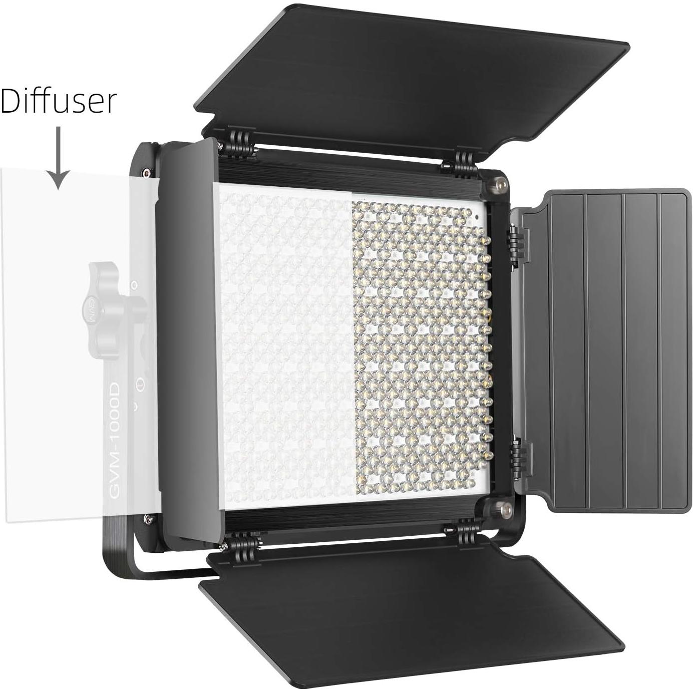 Kit de Iluminación Fotográfica GVM LED RGB 3 Piezas 3200-5600K