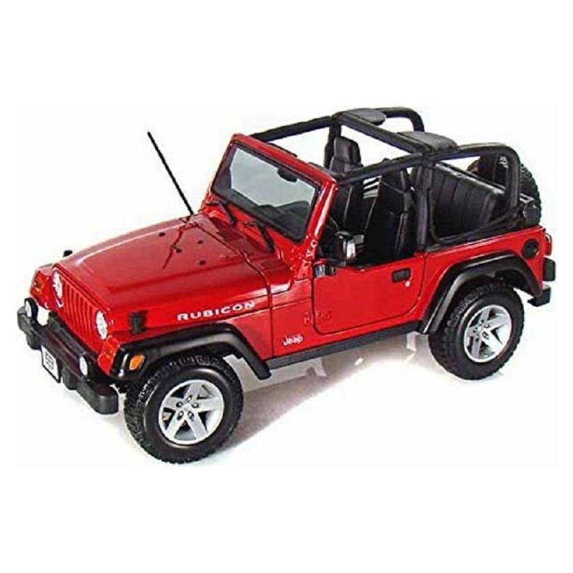 Maisto Jeep Wrangler Rubicon 1:18 Diecast Rojo Detallado