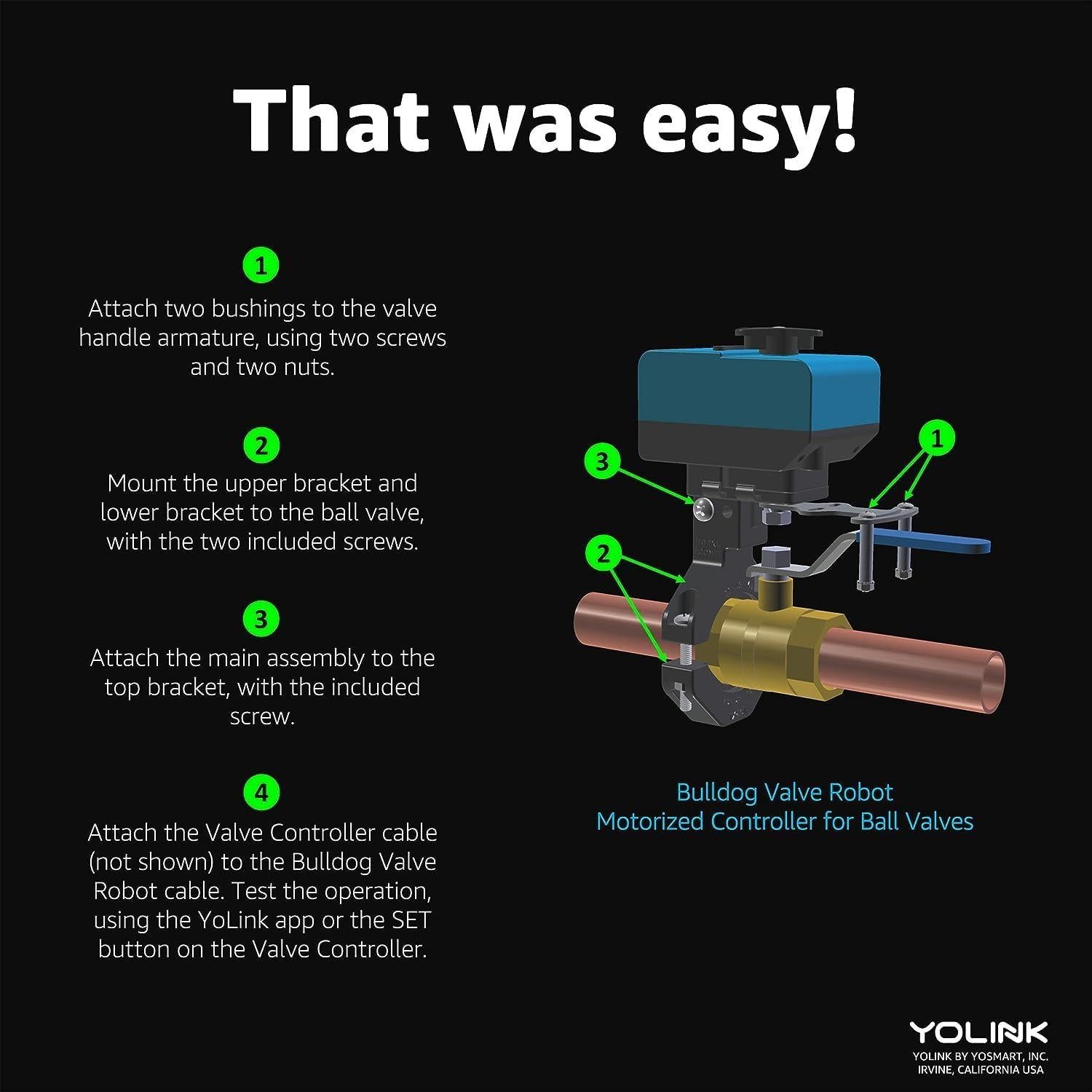 Kit Protección Fugas Agua YoLink Robot Válvula Bulldog