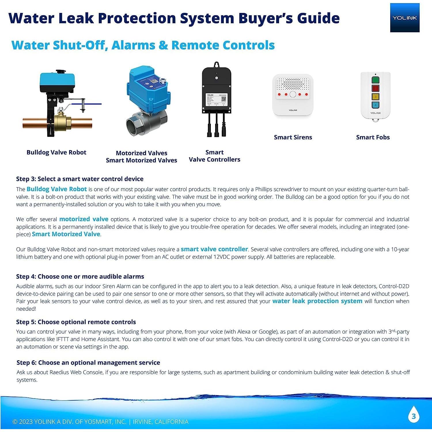 Kit Protección Fugas Agua YoLink Robot Válvula Bulldog