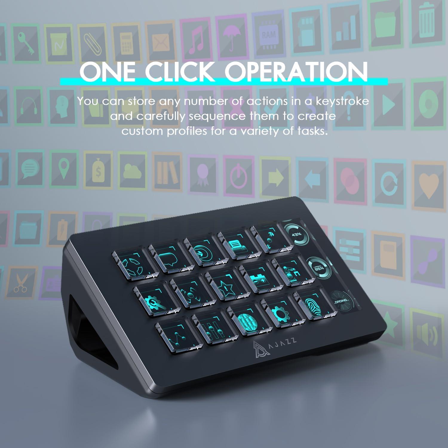 Controlador de Transmisión AKP153 con 15 Teclas Macro - Negro