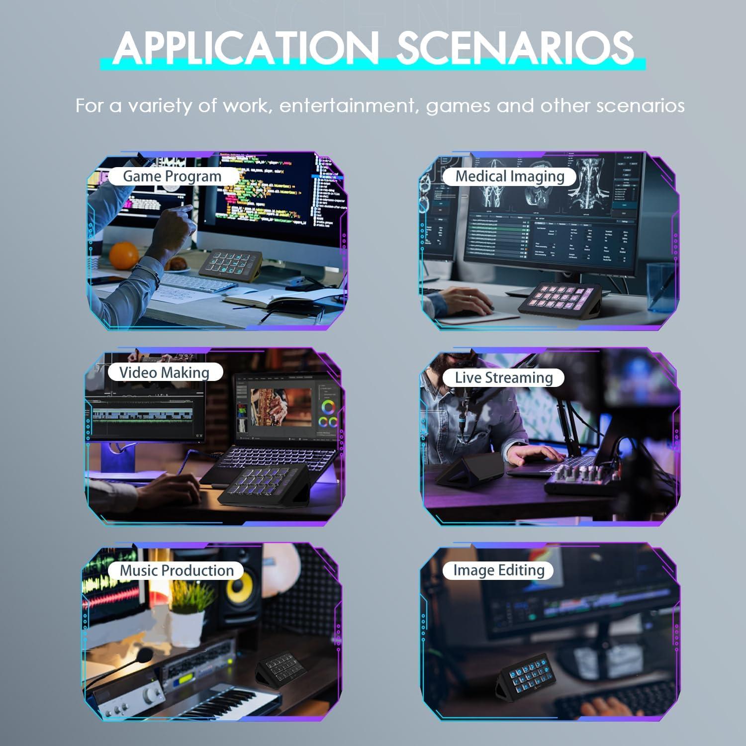 Controlador de Transmisión AKP153 con 15 Teclas Macro - Negro