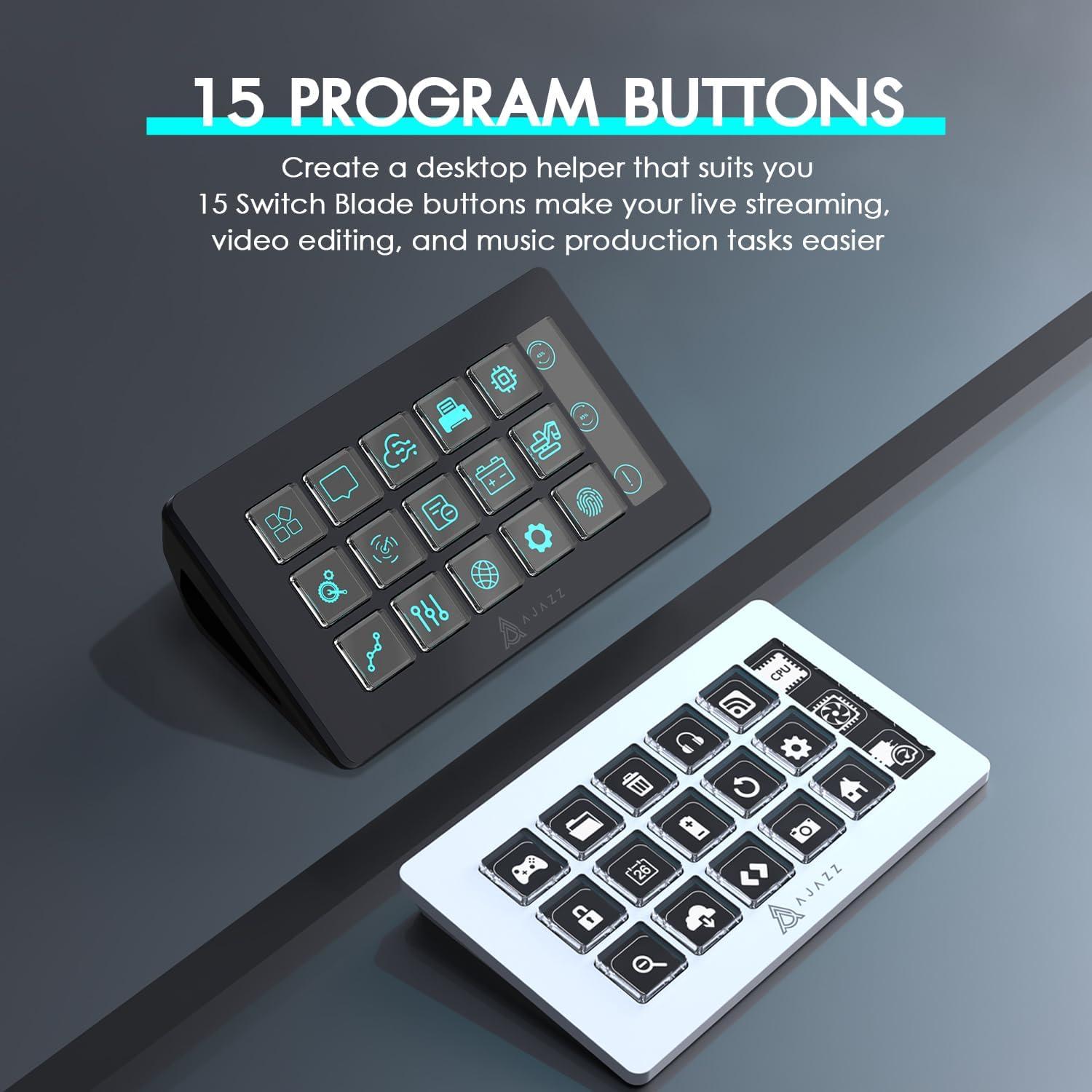 Controlador de Transmisión AKP153 con 15 Teclas Macro - Negro