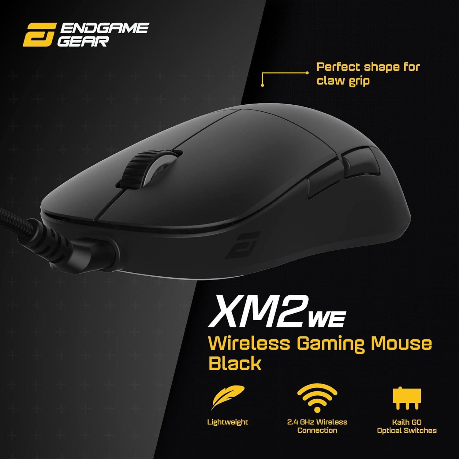 Ratón Gaming Inalámbrico Endgame Gear XM2we 19,000 DPI Negro