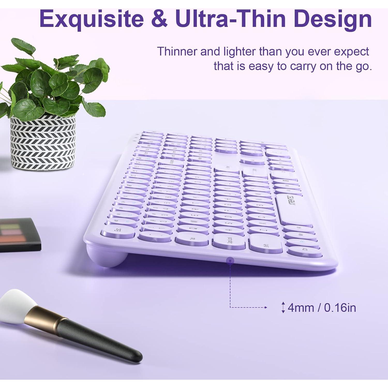 Combo Teclado y Ratón Inalámbricos XTREMTEC Púrpura