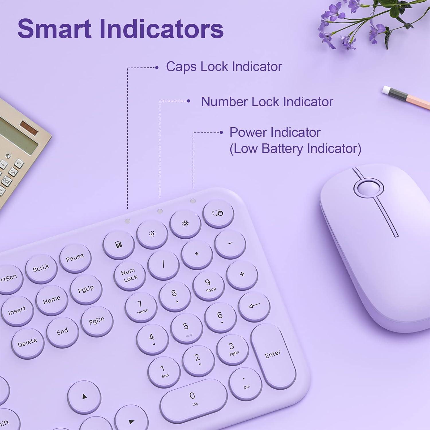 Combo Teclado y Ratón Inalámbricos XTREMTEC Púrpura