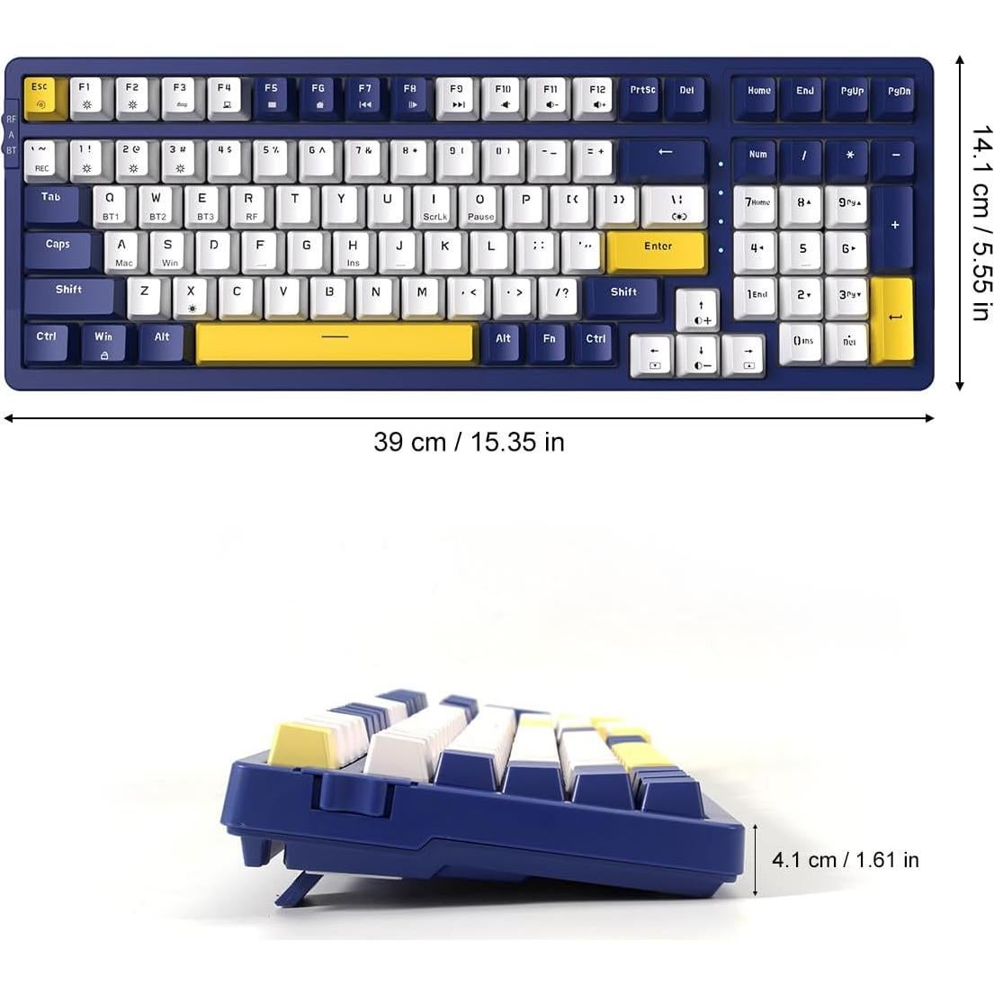 Teclado Mecánico Inalámbrico Merdia 100 Teclas Retroiluminado