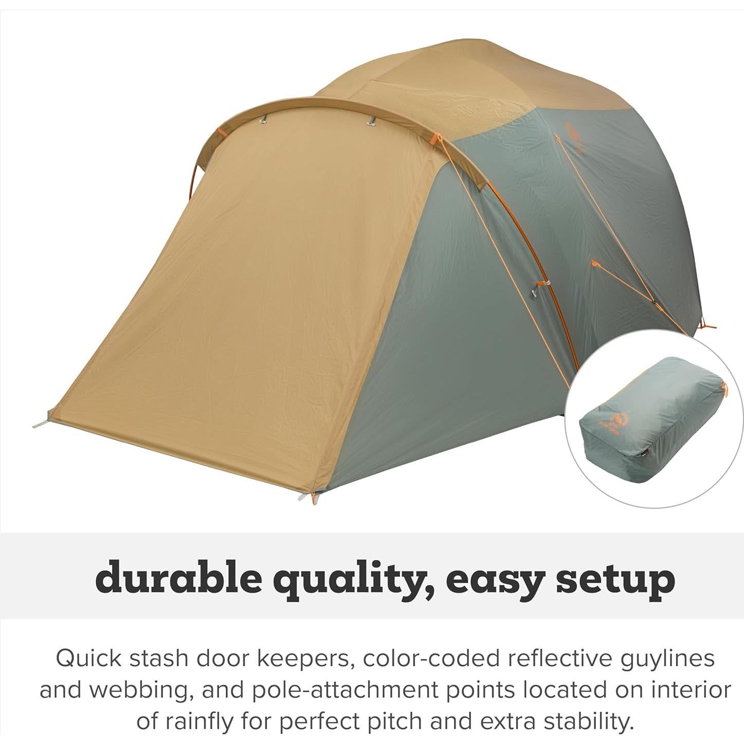 Carpa Familiar Big Agnes Casa de Cama 4 Personas Impermeable