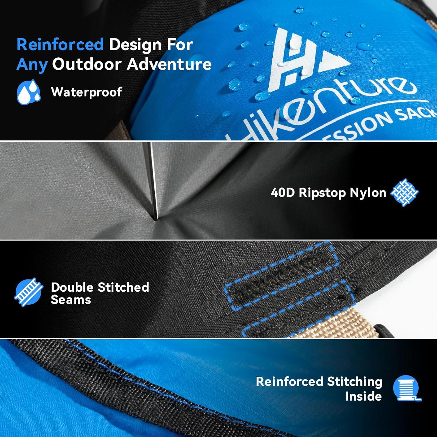 Saco de Compresión Hikenture 10L Nylon Resistente al Agua