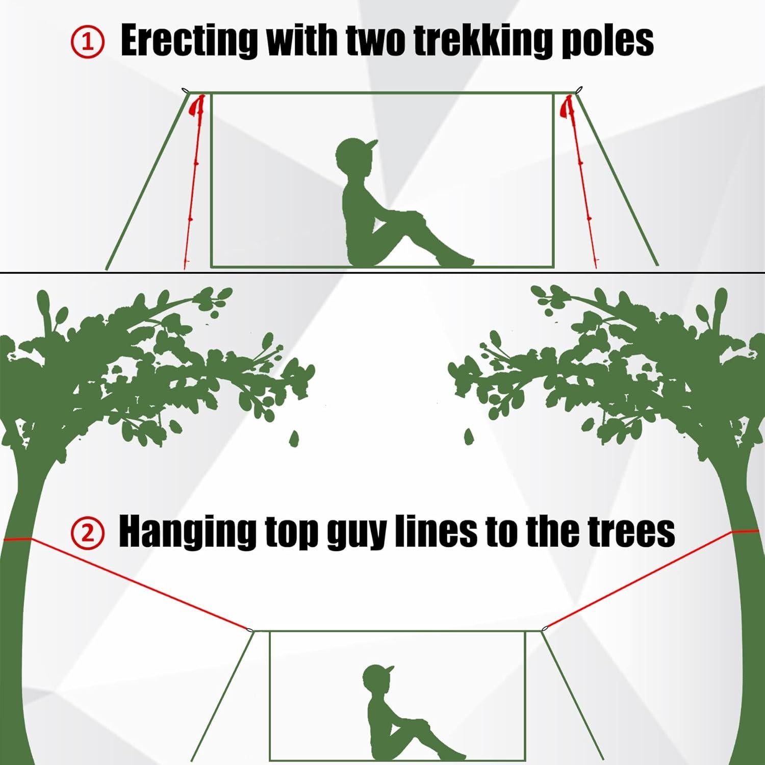 Carpa Ultraligera para 2 Personas Underwood Aggregator Verde