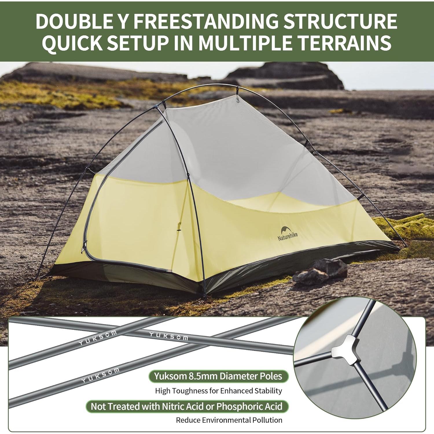 Carpa Naturehike Cloud-Up Pro 2 Personas Impermeable 4000mm