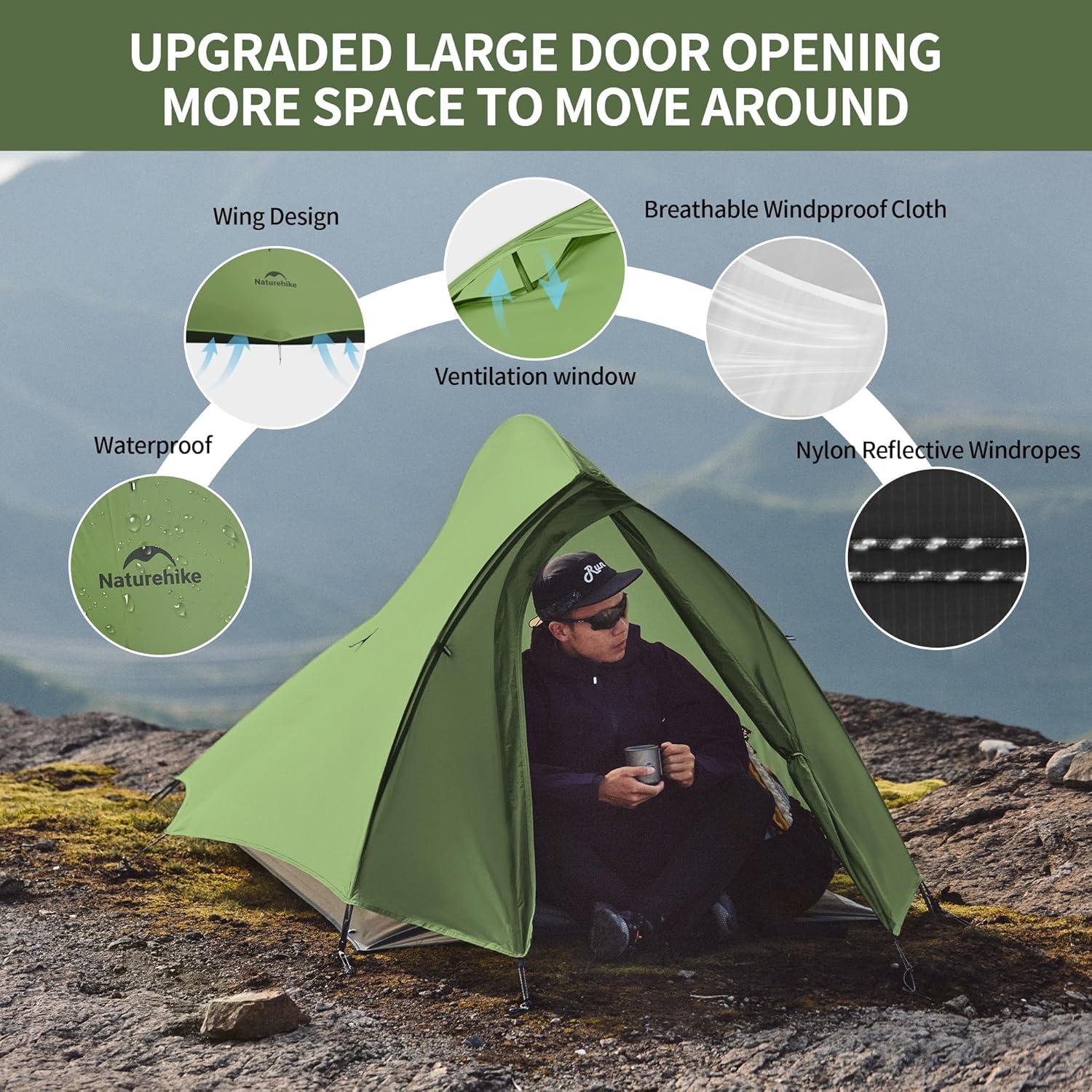 Carpa Naturehike Cloud-Up Pro 2 Personas Impermeable 4000mm
