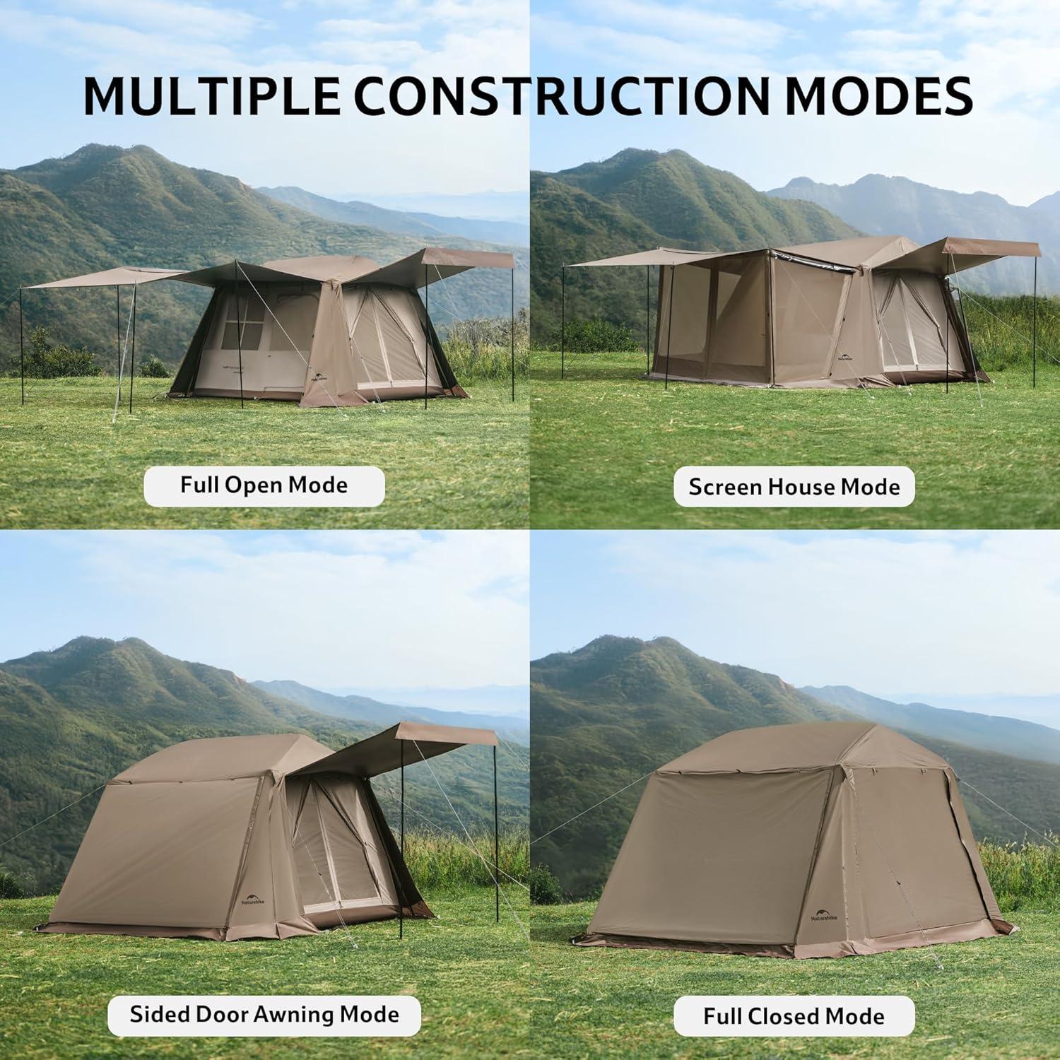 Tienda de Camping Naturehike para 4 Personas con Porche Mosquitera