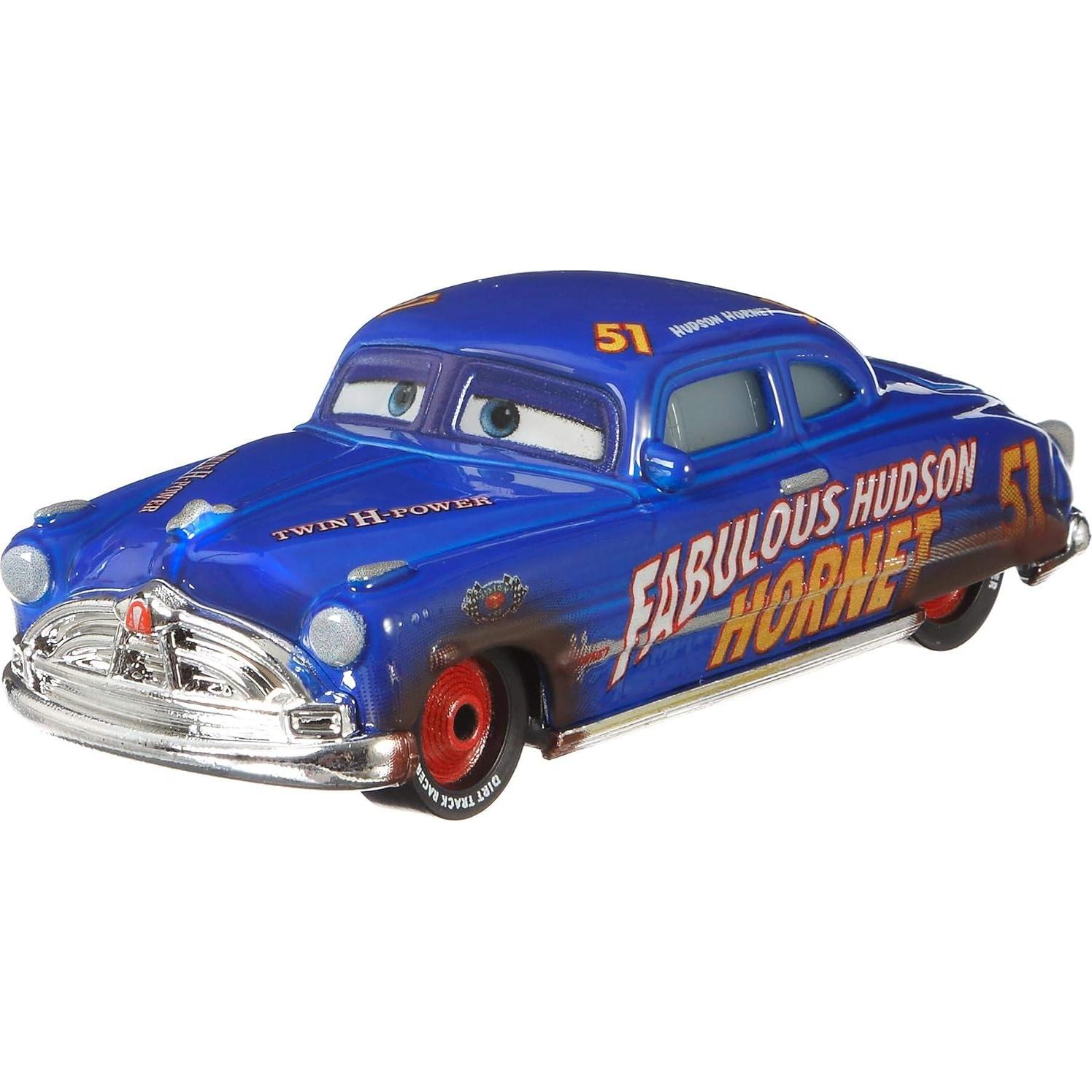 Vehículo de metal fundido Mattel Hudson Hornet Cars 3 1:55