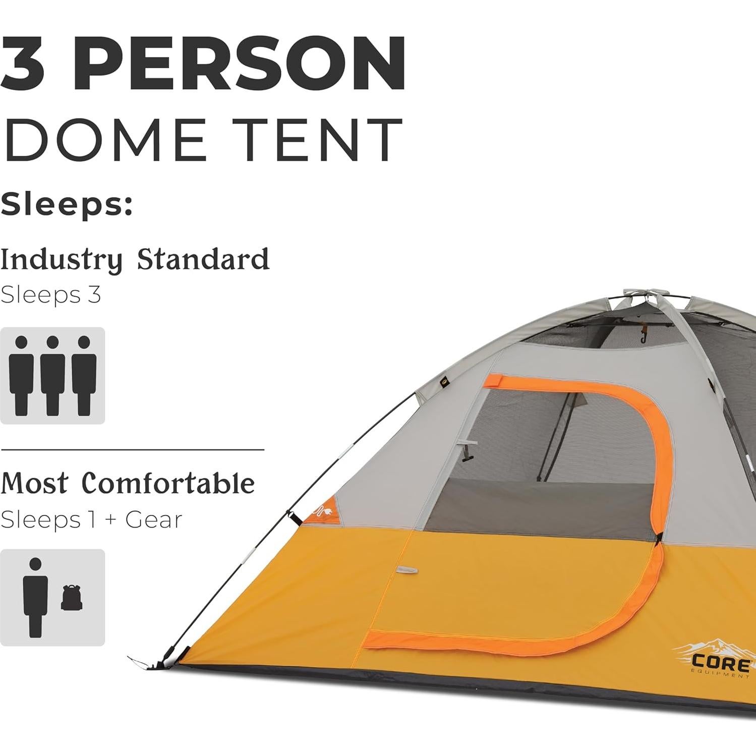 Carpa Domo CORE para 3 Personas - Camping y Senderismo