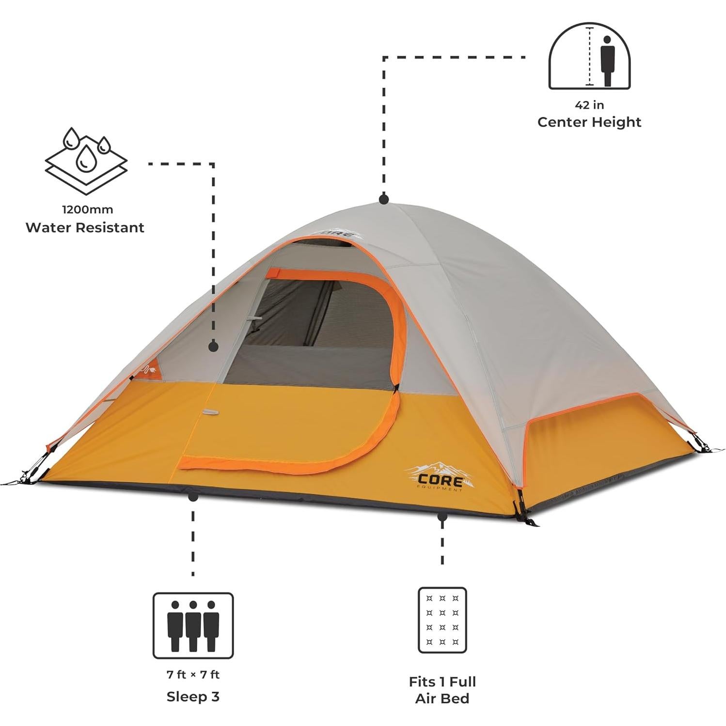 Carpa Domo CORE para 3 Personas - Camping y Senderismo