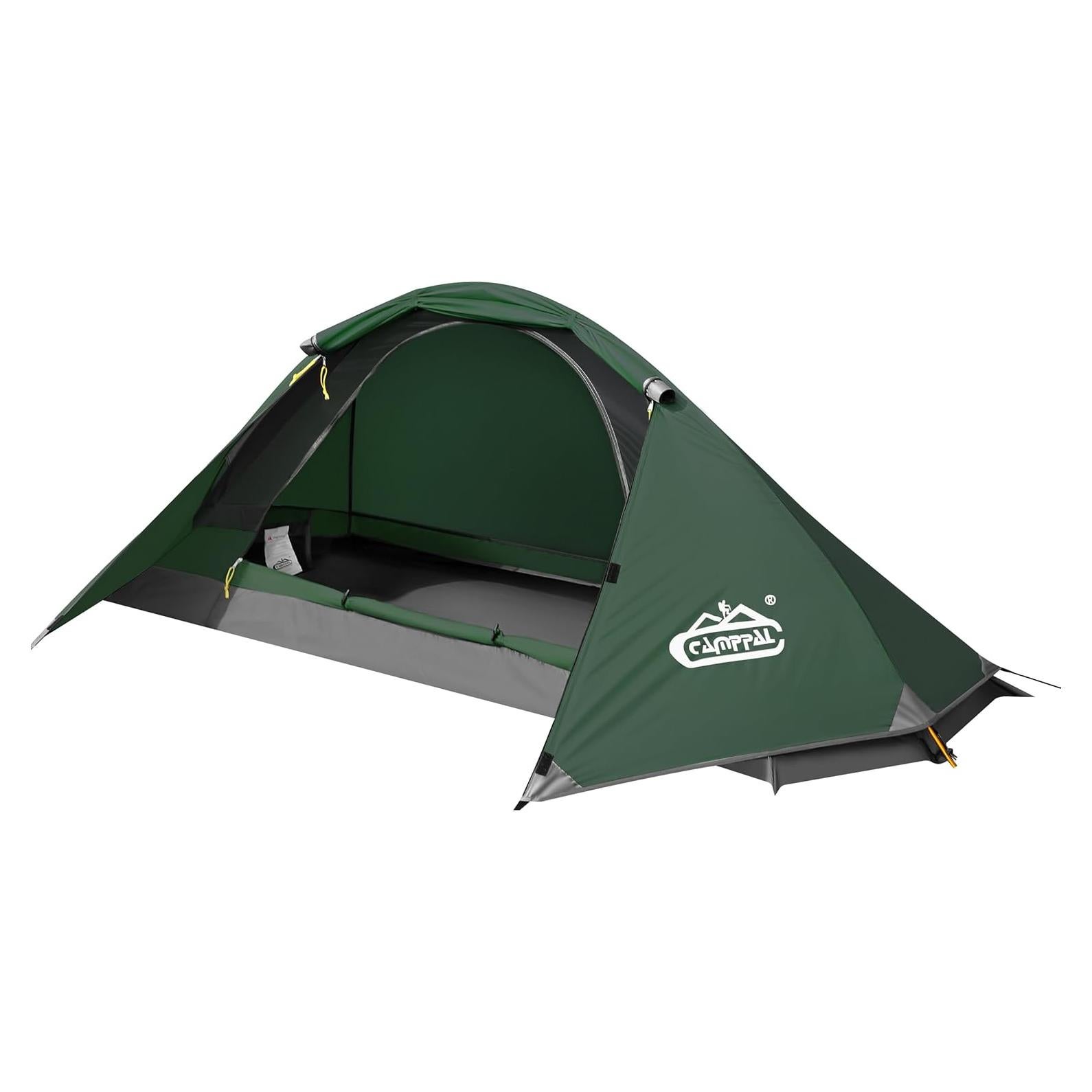 Carpa Camppal para 1 Persona 4 Estaciones Impermeable Verde