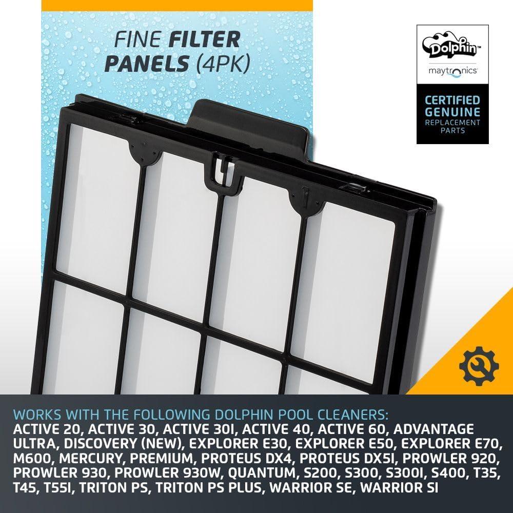 Repuesto Dolphin Paneles de Filtro Fino 4PK - Maytronics