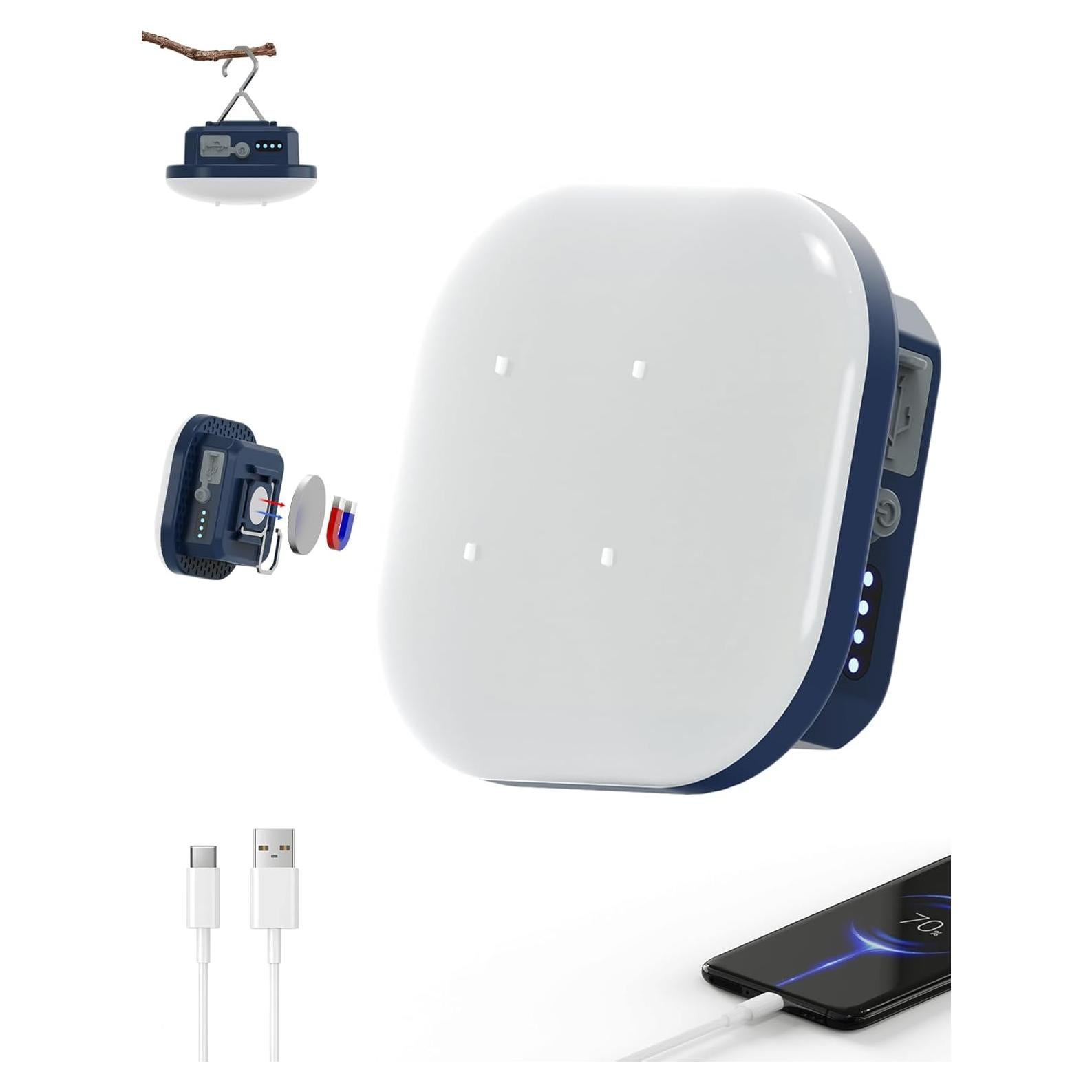 Luces de Camping Recargables MOSLIGHTING 800LM IP54 Azul