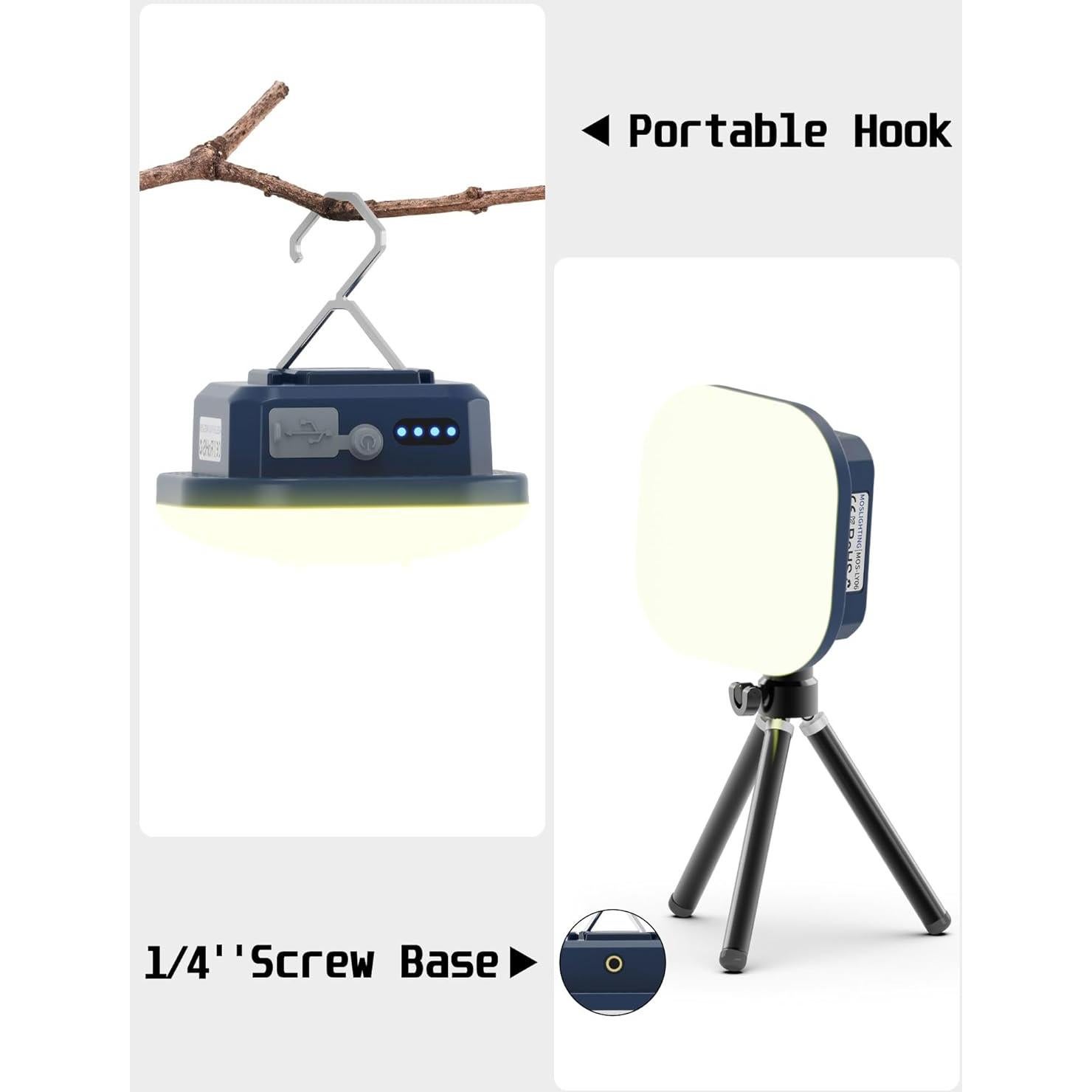 Luces de Camping Recargables MOSLIGHTING 800LM IP54 Azul