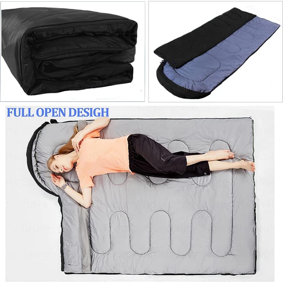 Saco de Dormir Favorland Ligero 3 Estaciones 5-20°C Negro