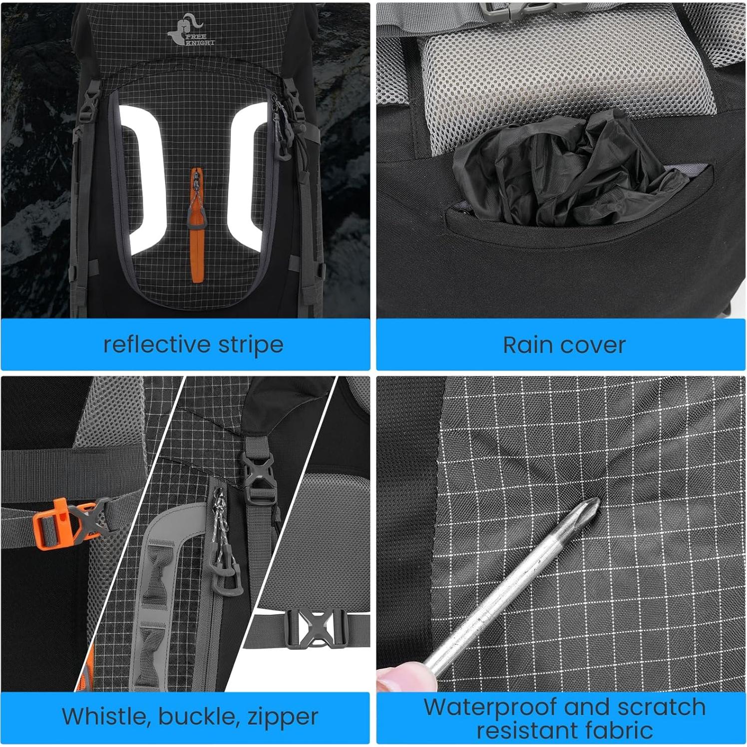 Mochila Impermeable Bseash 80L para Senderismo y Camping