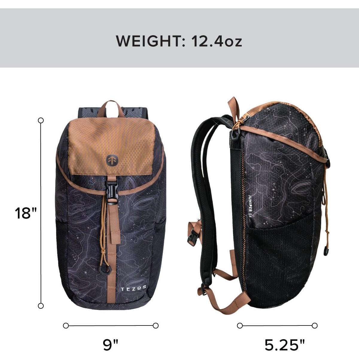 Mochila Ligera Tezos Juniper 16L para Senderismo y Camping