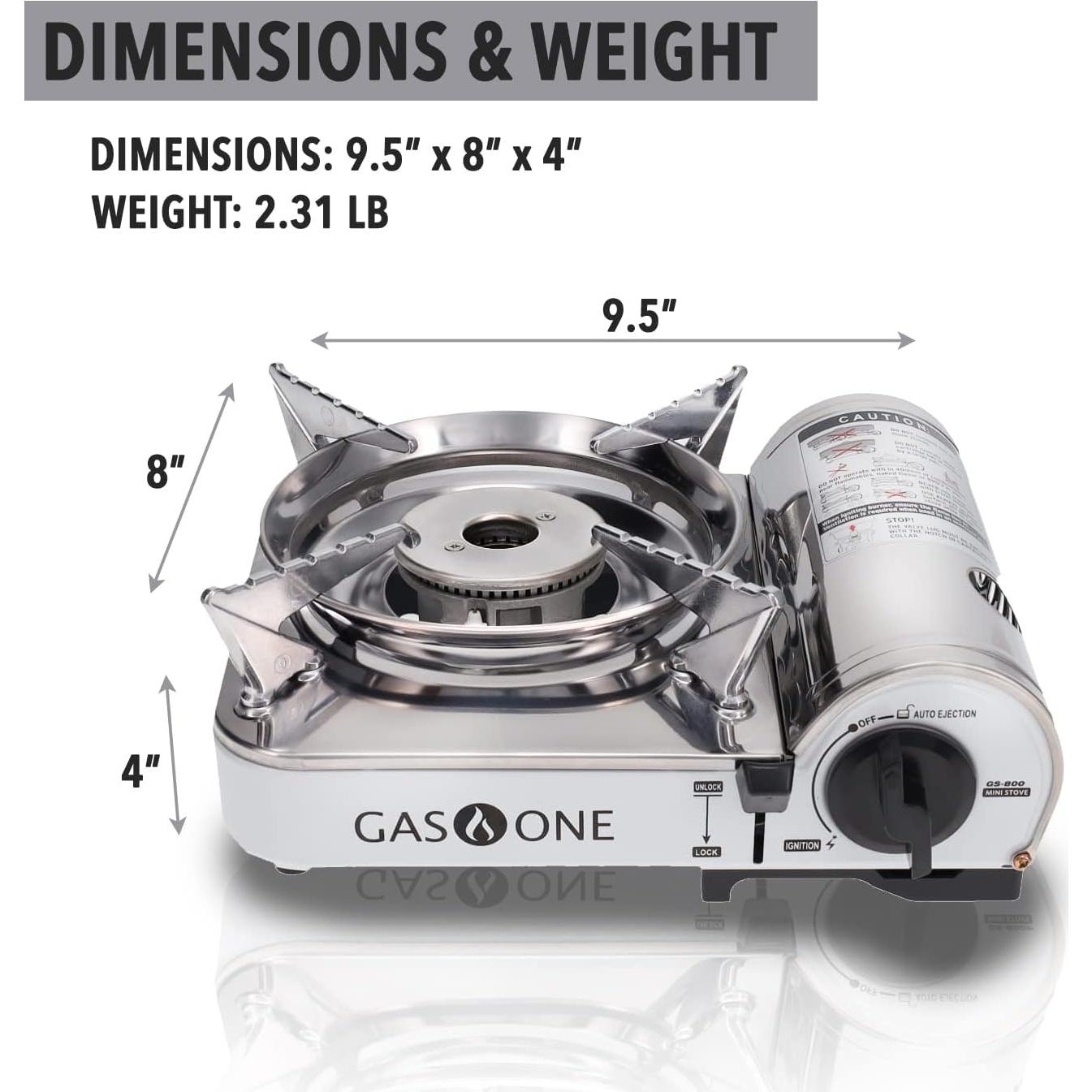 Estufa de Gas Portátil Gas One Mini Butano 2242W con Funda