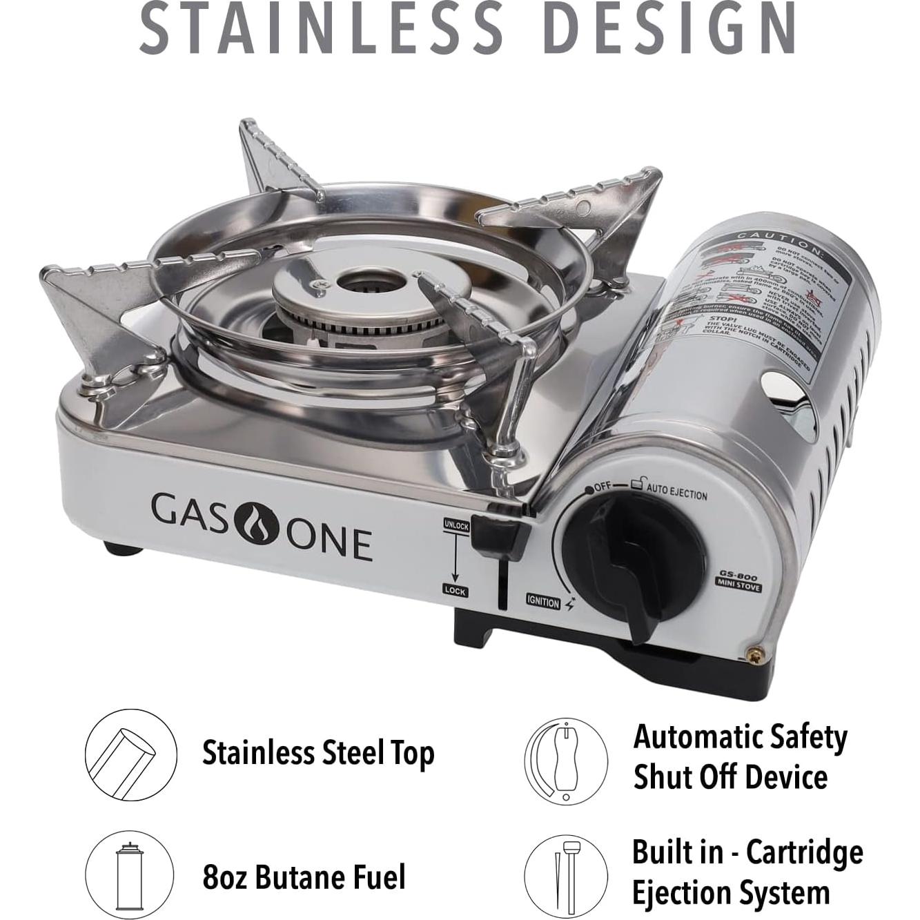 Estufa de Gas Portátil Gas One Mini Butano 2242W con Funda