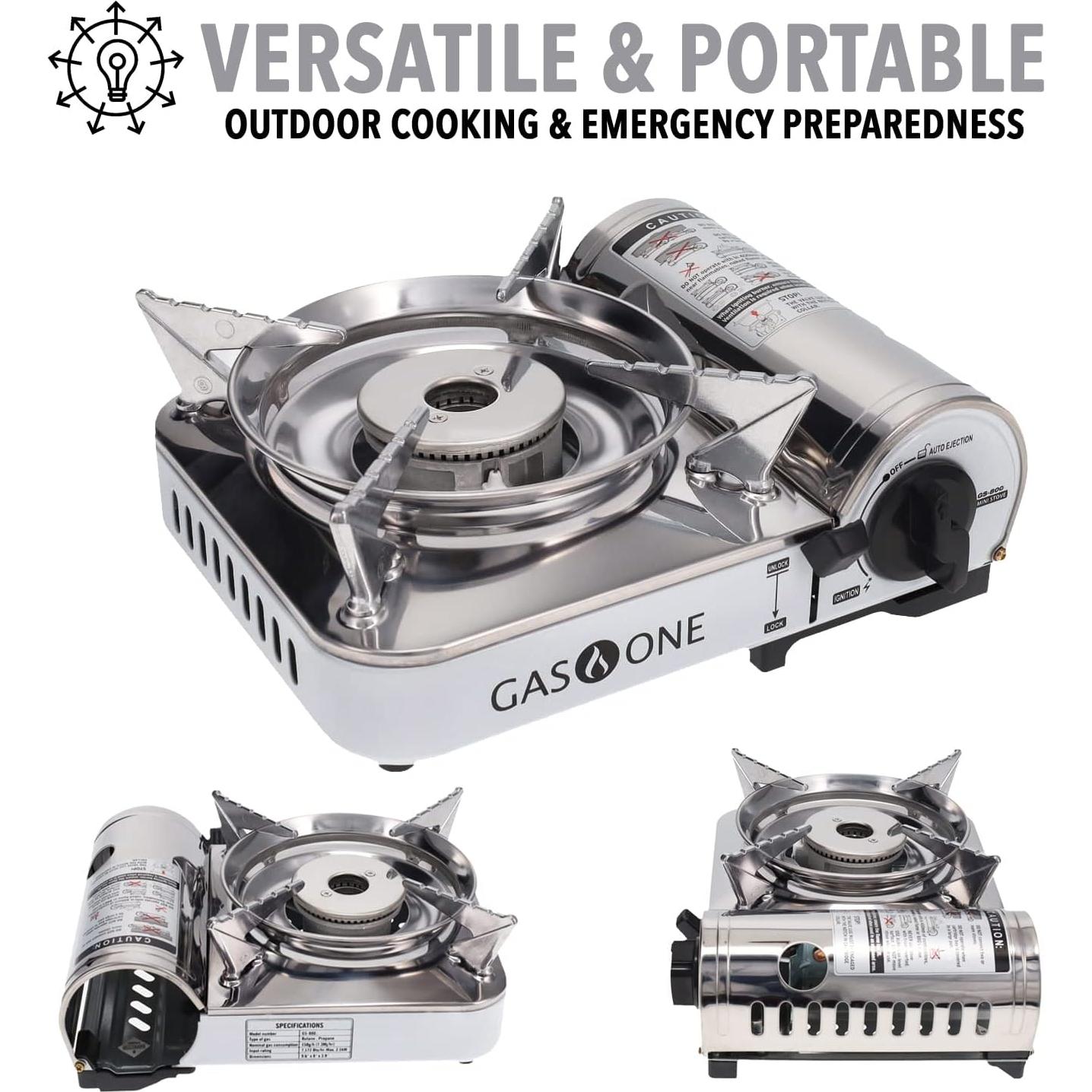 Estufa de Gas Portátil Gas One Mini Butano 2242W con Funda