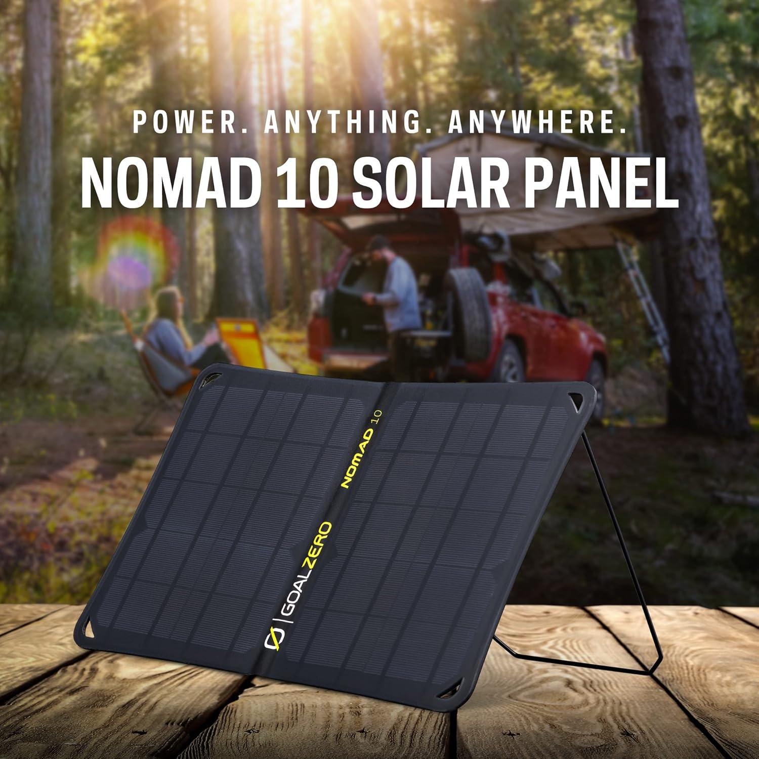 Panel Solar Plegable Goal Zero Nomad 10W USB para Viajes