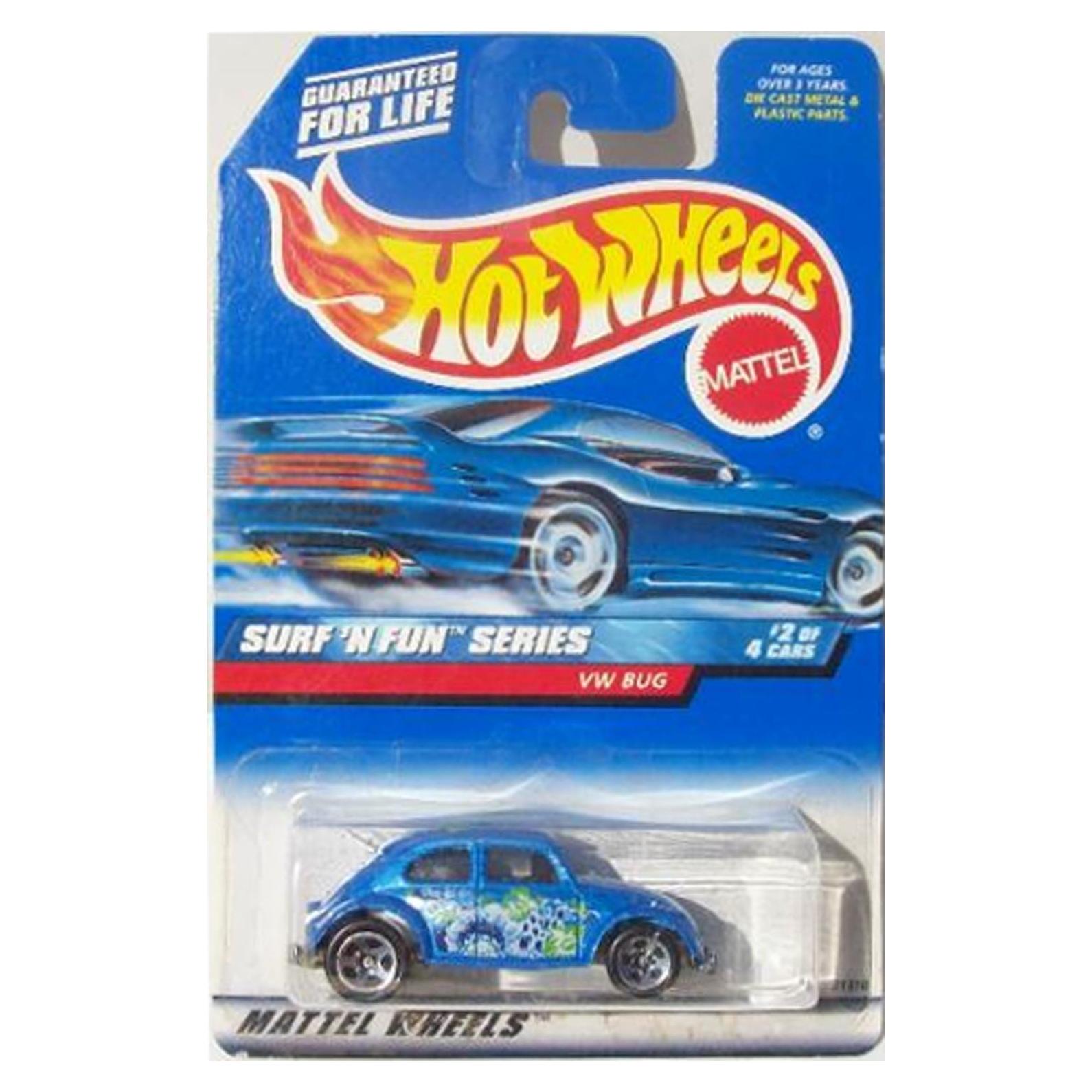 Hot Wheels VW Bug 1999 Surf N Fun Azul 1:64 Coleccionable