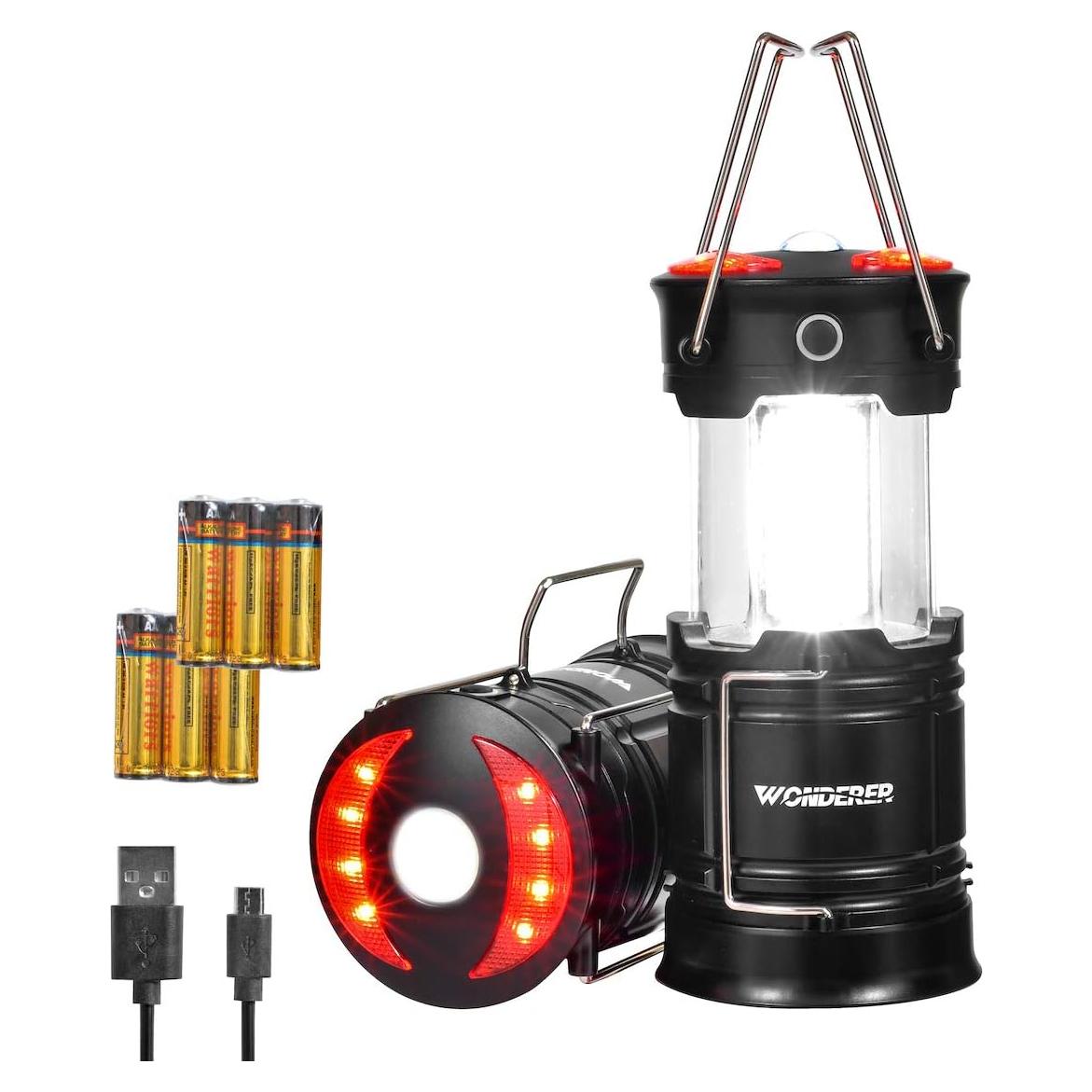 Linternas LED Recargables Wonderer 2 Pack 4 en 1 con USB