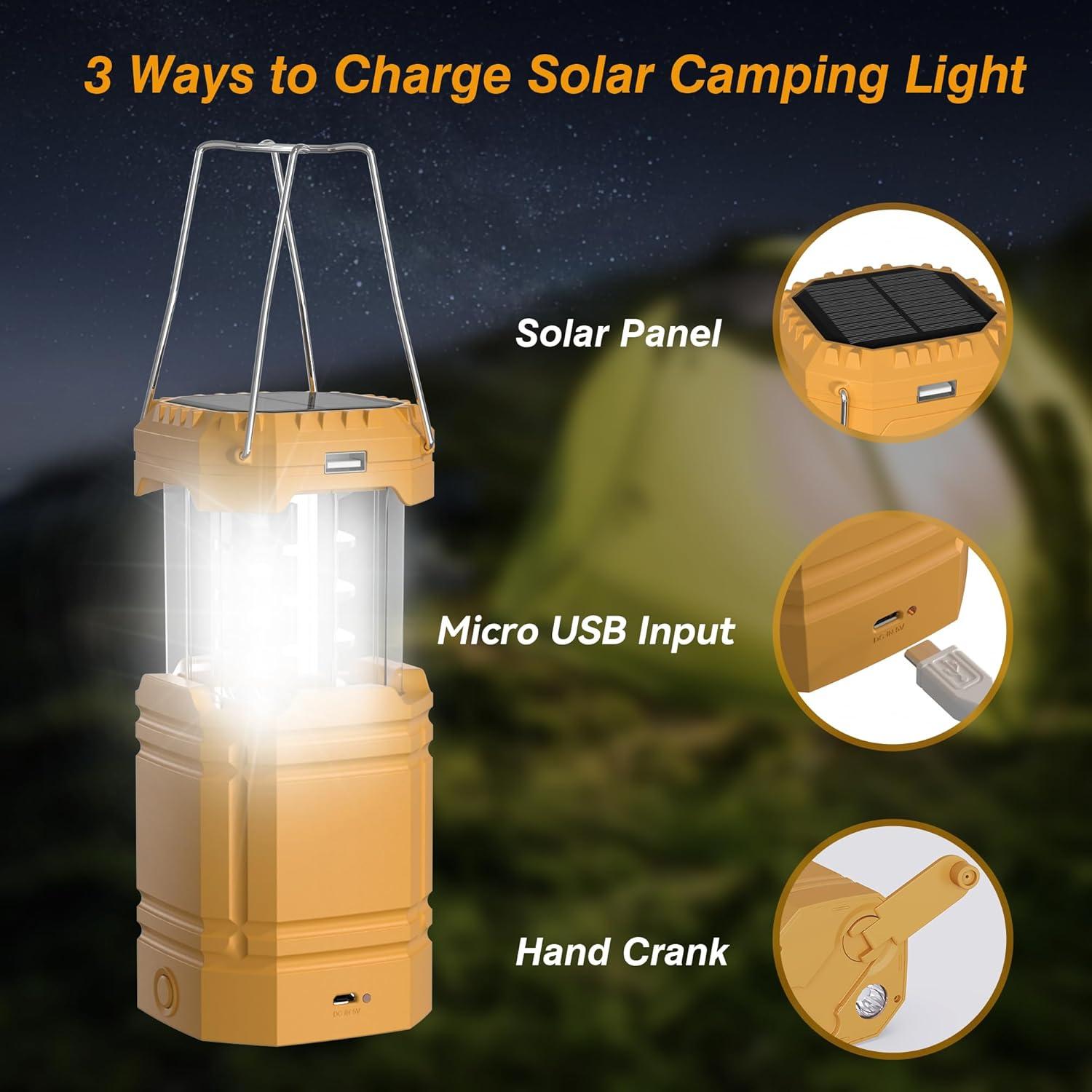 Linterna Solar de Camping Mesqool CL1000 3000mAh LED IPX4