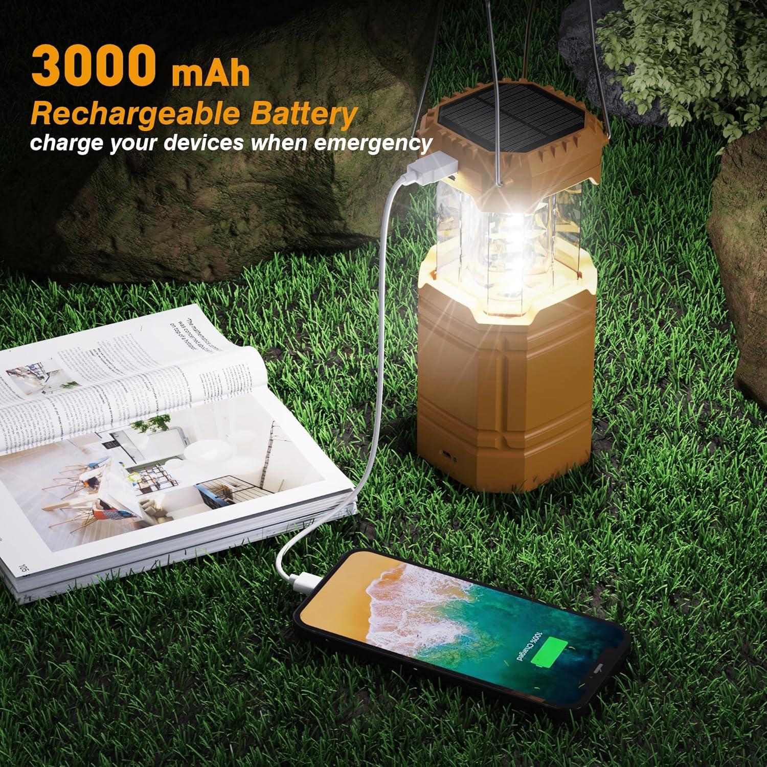 Linterna Solar de Camping Mesqool CL1000 3000mAh LED IPX4