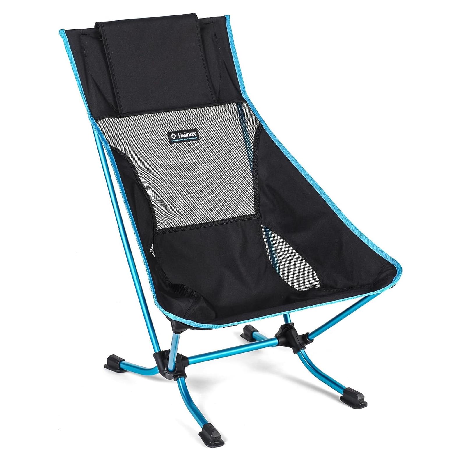 Silla de Playa Helinox Negra Plegable 1.44 kg Respaldo Alto