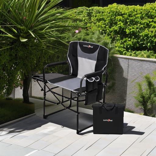 Silla de Camping Plegable SUNNYFEEL AC3008F Gris Negro