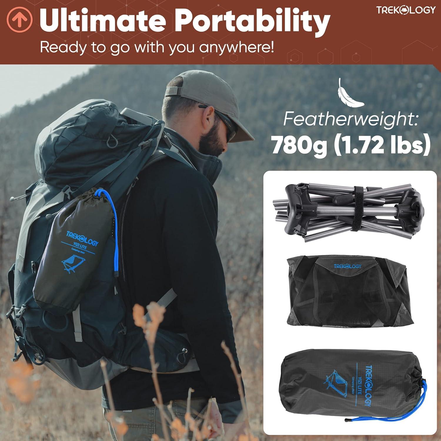 Silla de Playa Ultraligera TREKOLOGY YIZI LITE - 0.78 kg