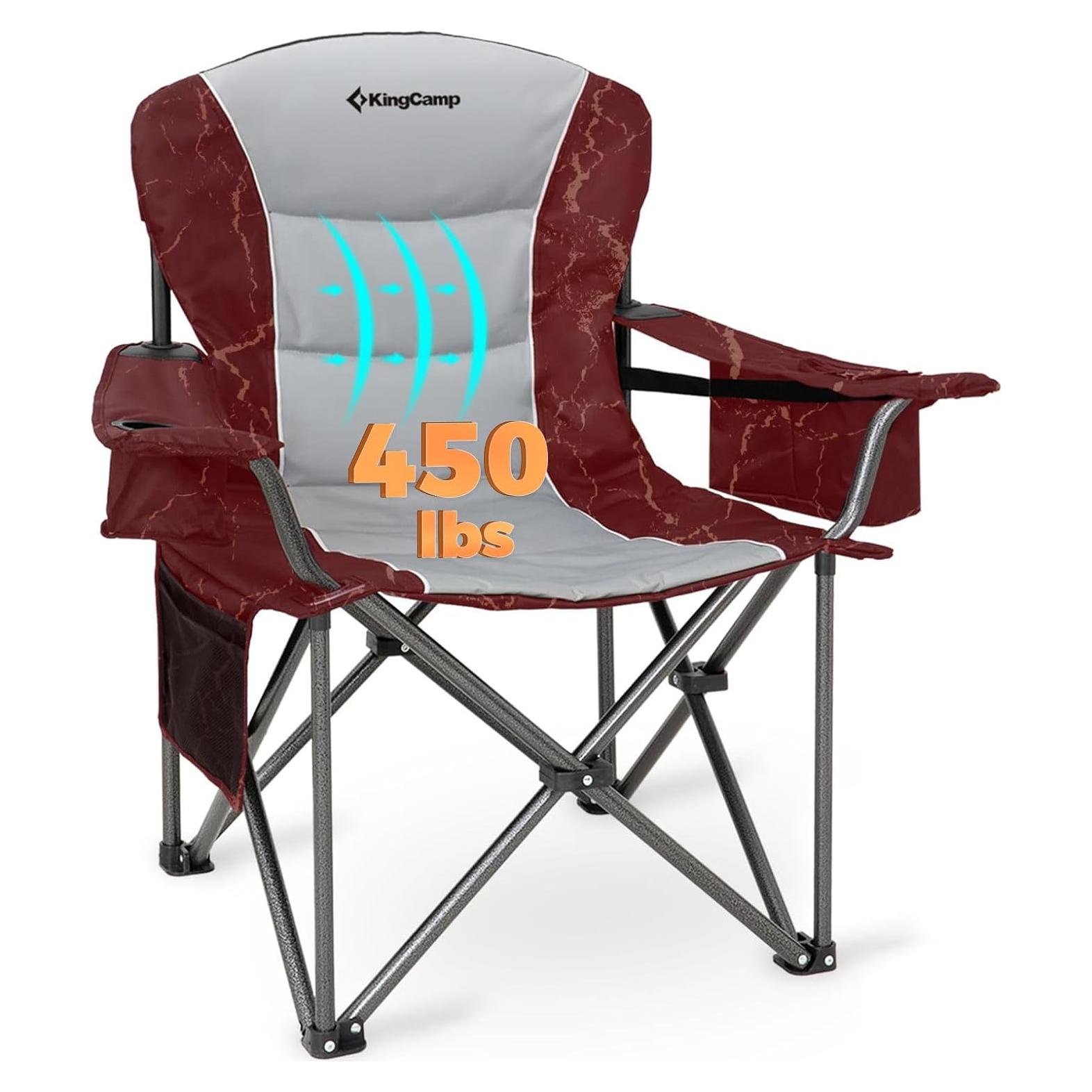 Silla de Camping Plegable KingCamp Sobredimensionada 204 kg